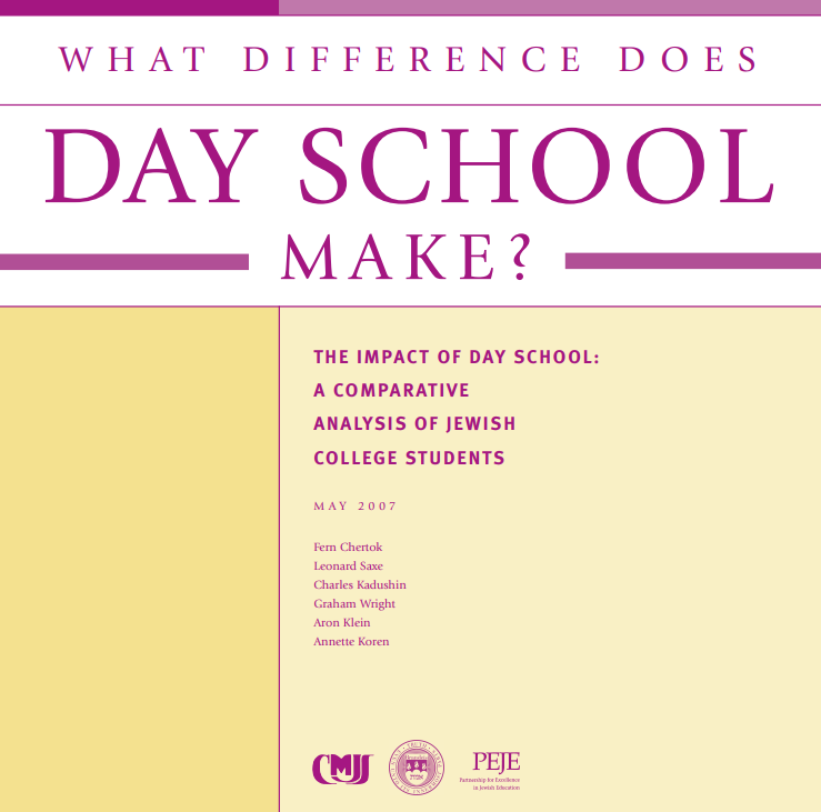 Cover What Difference Does Day School Make